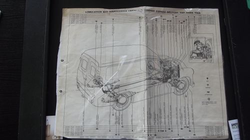 Picture of commer express delivery van owners handbook and chart