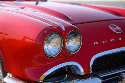 1962 C1 Corvette red, black interior and soft top In vendita