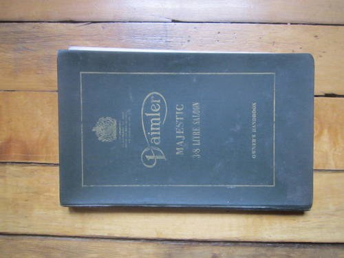 1959 Daimler Majestic Owner's Handbook For Sale