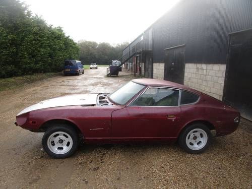 Datsun 240z LHD 1973 Bare Roller Shell Project Car.  SOLD
