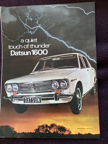 Datsun 1600 road test brochure In vendita