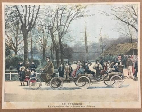 1898 De Dion Bouton Motor Ticycle Print.  For Sale