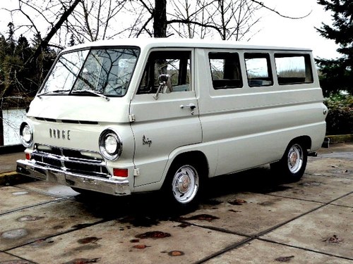 1964 Dodge A100 Window Van = 318 auto Clean Silver $12.5k For Sale
