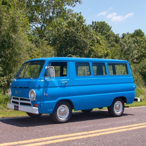 1965 Dodge A100 Van Cargo = 6-Cyls Manual Clean Blue $21.9k For Sale