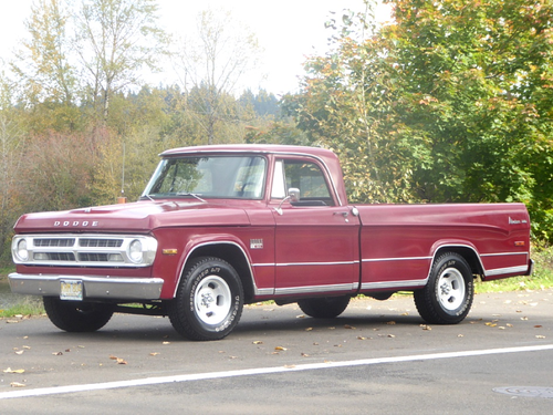 1971 Dodge D100 Pick-up Truck = 345 HEMI Auto Red $8.9k For Sale