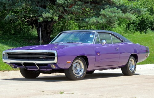1970 Dodge Charger R/T Purple Rotisserie Restored #s match SOLD