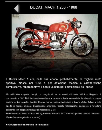 Ducati 250 Mach 1  1968 In vendita