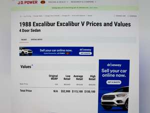 1988 Excalibur Series V Sedan Limo For Sale (picture 12 of 12)