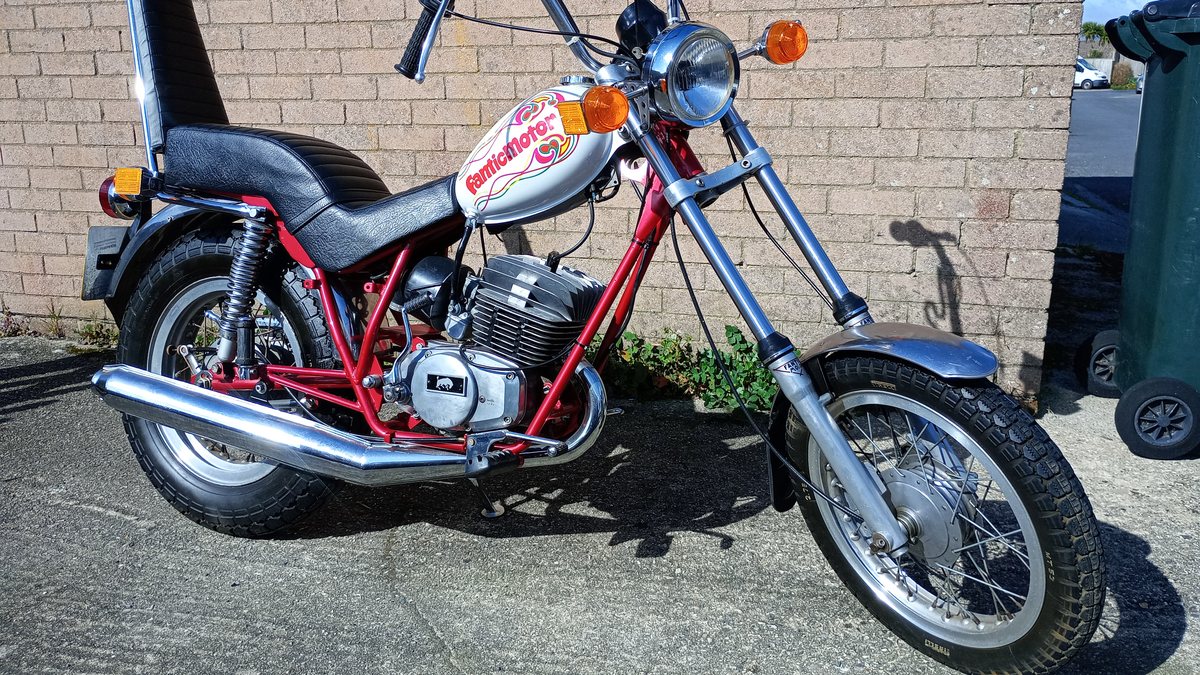 Motorcycle Fantic Chopper 125 1977 Fantic Motor Chopper White