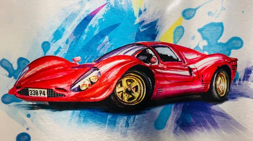 Ferrari 330 P4 wall art In vendita