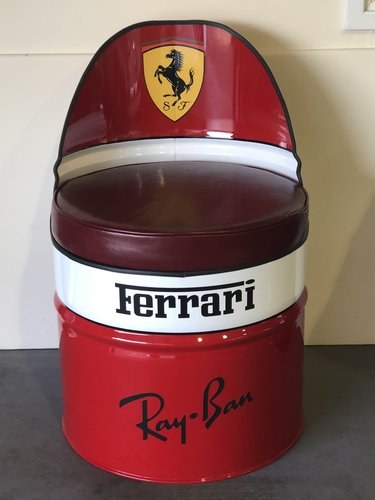 Up-cycled oil barrel/ Ferrari race team inspired In vendita