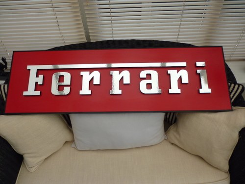 Ferrari 3D Hand Made Sign. For Sale