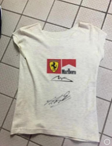 2002 Michael Schumacher worn and signed shirt For Sale