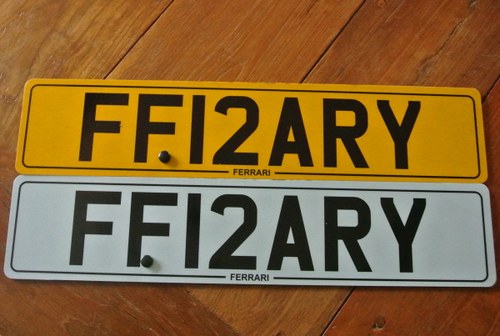 2012 Unique Ferrari Number Plate FF12ARY For Sale