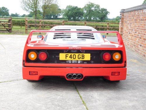 Ferrari F40 1987-1992 F40 Registration Plate Only For Sale