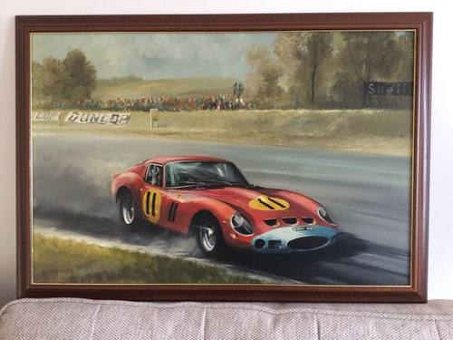 Ferrari oil painting by Dion pears.original For Sale