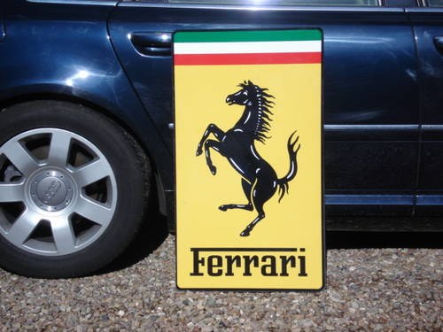 Ferrari large repro wall sign 92cmx53cm For Sale