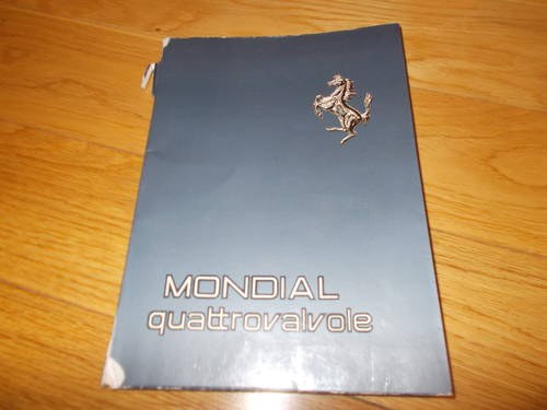 1983 ferrari mondial qv owners manual In vendita