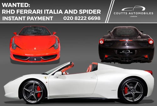2012 FERRARI 458 WANTED For Sale