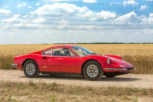 Ex René Arnoux, 1971 Ferrari Dino 246 GT Berlinetta  In vendita all'asta