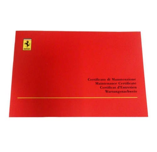 Genuine Ferrari Service Book Generic Ferrari Part Brand New In vendita