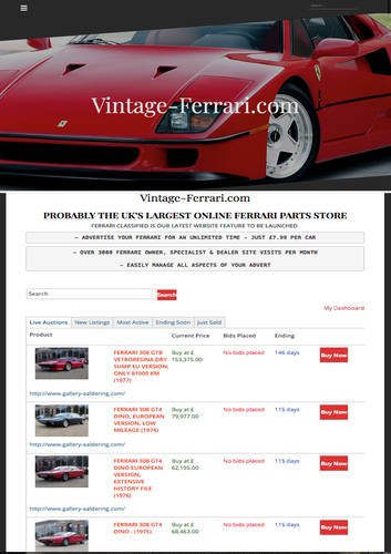 2018 Vintage-Ferrari.com In vendita