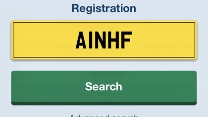 A1NHF personalised reg number on retention