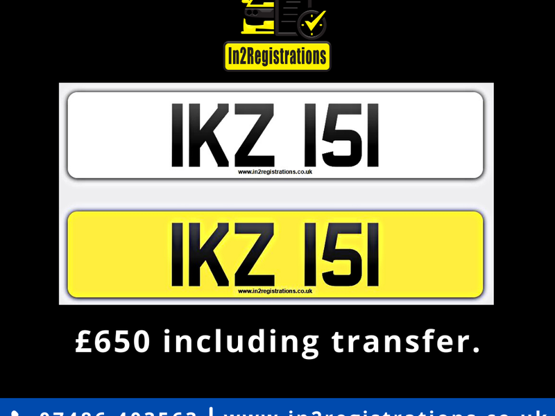 IKZ 151 Dateless 3x3 Number Plate