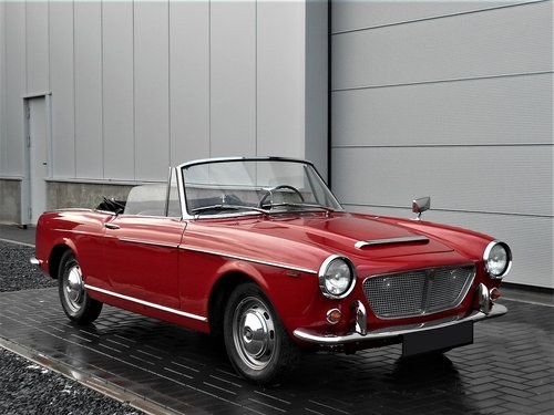 1962 Fiat 1200 Cabriolet Pininfarina Red Completely Restored SOLD