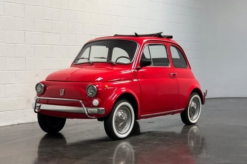 1972  Fiat 500L Sunroof Coupe = Restored Red + Sunroof  $19.5k For Sale