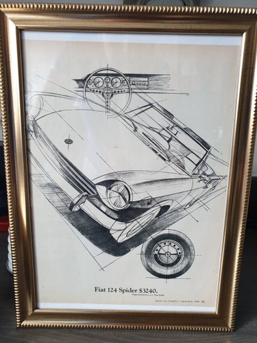 1969 Original US Fiat 124 Spider advert For Sale