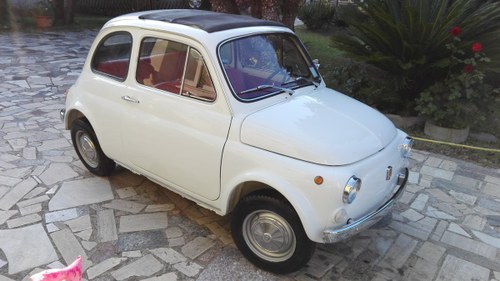 1971 Fiat 500 L white with red interior SOLD