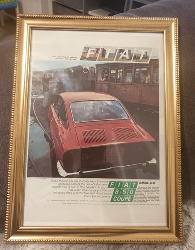 1970 Original Fiat 850 Coupé Advert For Sale