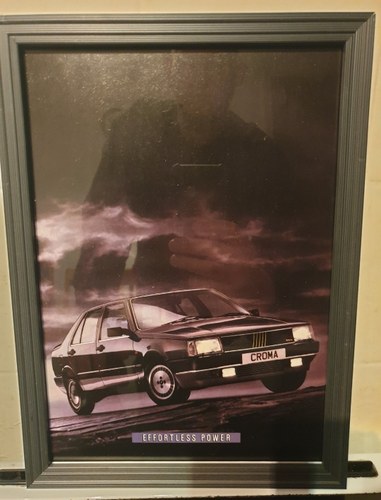 1988 Fiat Croma Framed Advert Original  For Sale