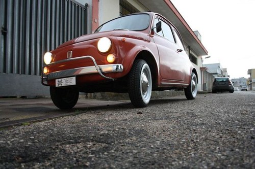 1972 Fiat 500 L Orange with tow hitch - Never restored SOLD