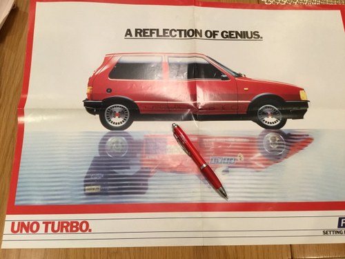 1985 Fiat UNO Turbo poster VENDUTO