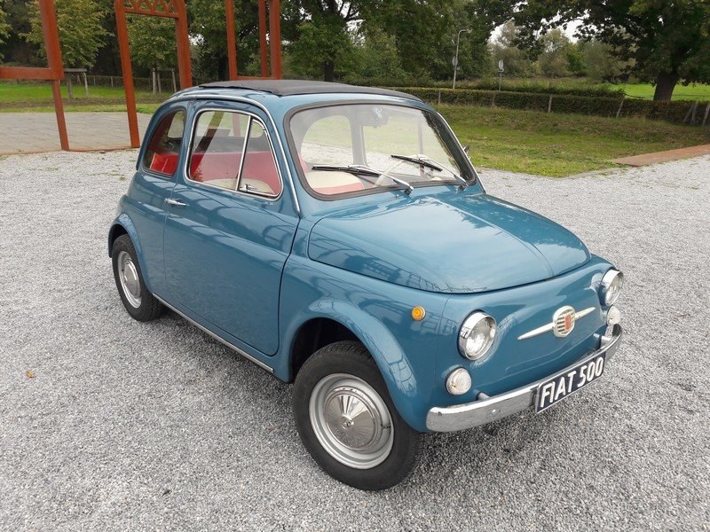 Fiat 500F blue 1967 B license 7950 euro