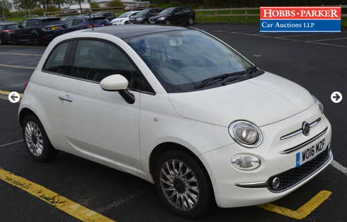 2016 Fiat 500 Lounge 41,569 miles for auction 25th SOLD