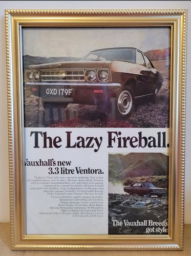 1967 Original 1968 Vauxhall Ventora Framed Advert For Sale
