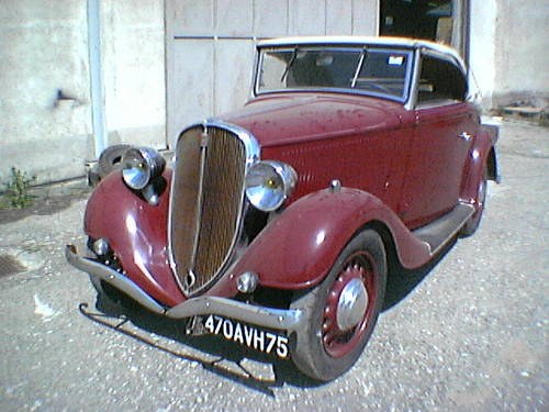 1937 Rare FIAT SIMCA Balilla Convertible For Sale