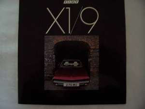 1982 FIAT X 1/9 COLOUR SALES BROCHURE For Sale (picture 1 of 6)
