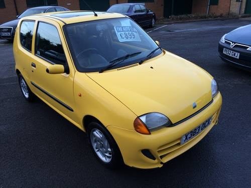 2000 FIAT SEICENTO SPORTING, 3 Door Hatchback (X) For Sale