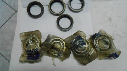 Rear wheel bearings and seals for Fiat 850