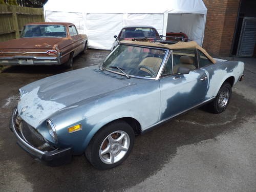 FIAT 124 1800 CS2 SPIDER(1978)MET BLUE! RUST FREE SHELL!SOLD SOLD