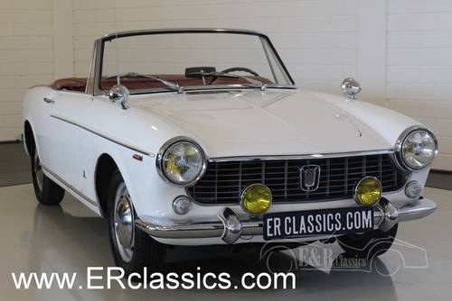 1966 Fiat 1500 Spider cabriolet, Pininfarina, red leather For Sale