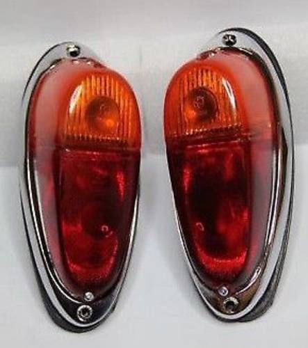 2x CLASSIC FIAT 500 N NUOVA REAR TAILLIGHT LAMP ASSEMBLY NEW For Sale