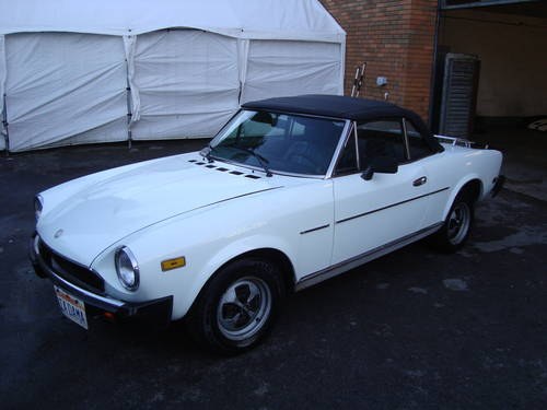 FIAT 124 2.0 SPIDER CONVERTIBLE (1979) WHITE 99% RUST FREE! SOLD
