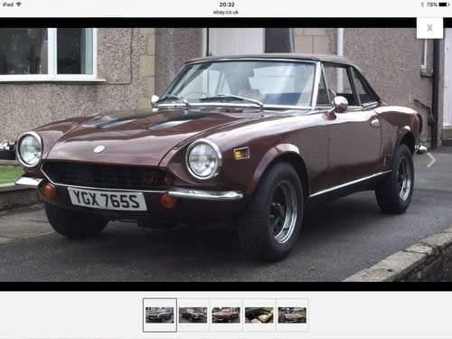 1978 RARE RIGHT HAND DRIVE FIAT 124 SPIDER For Sale