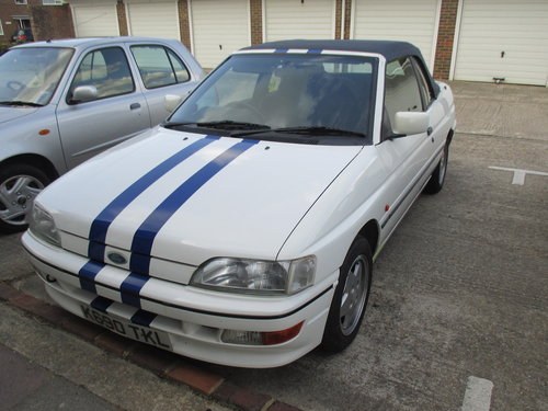 1993 White Escort XR3i Cabriolet, good service history For Sale