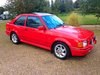 1989 FORD ESCORT RS TURBO 1 OWNER *  FULL FORD HISTORY SUPERB  SOLD